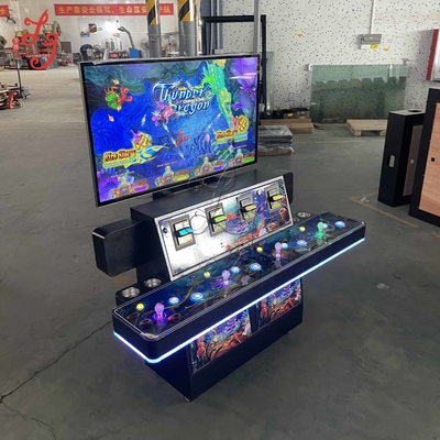 4 Players Stand Up Fish Tables Cabinet With 55 Inch HD LG Monitor 4 Seats Fish Game Machines